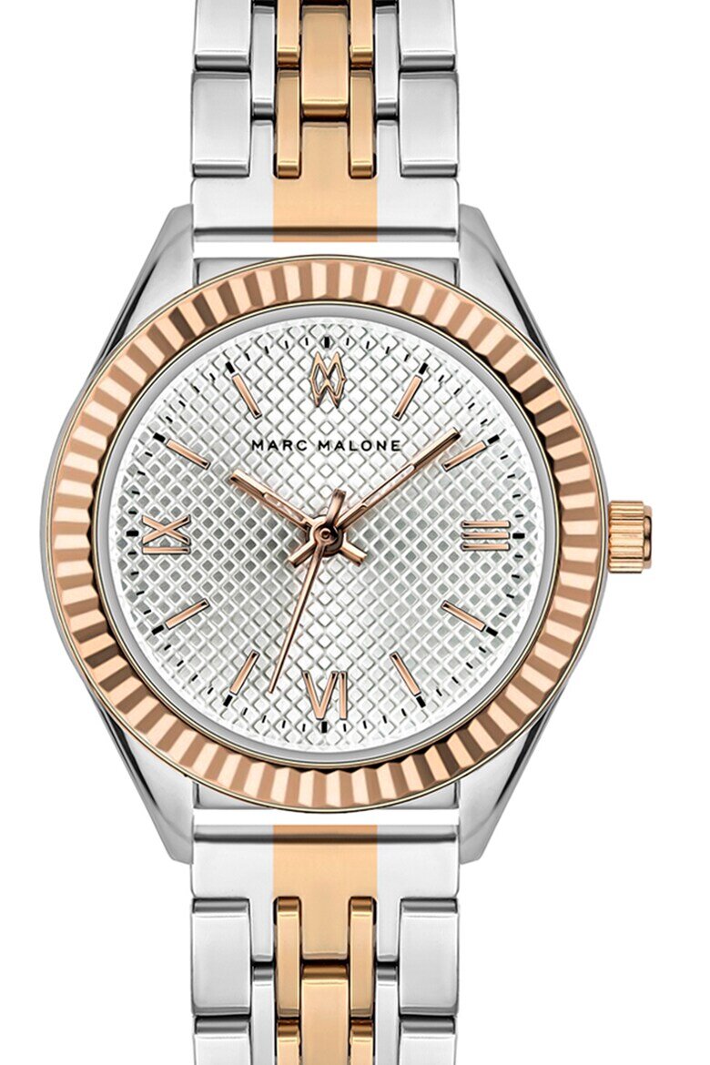 Marc Malone Аналогов часовник от неръждаема стомана Rose Gold/Сребрист