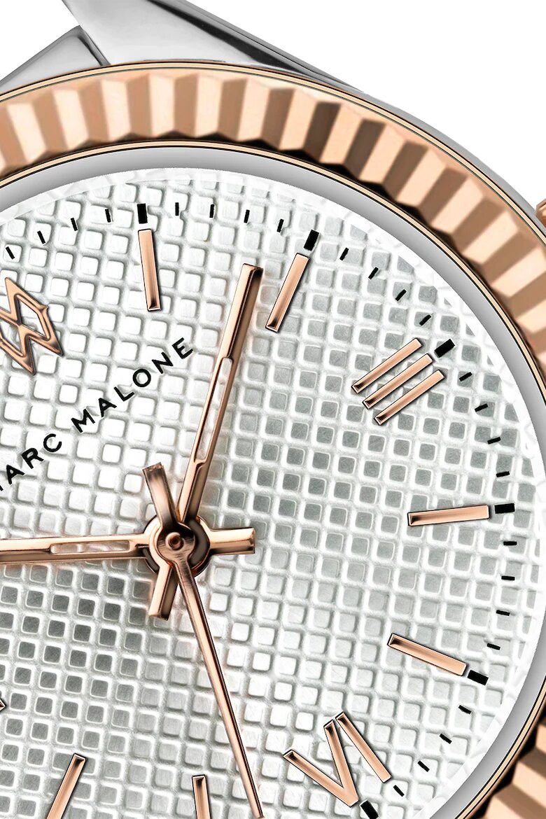 Marc Malone Аналогов часовник от неръждаема стомана Rose Gold/Сребрист