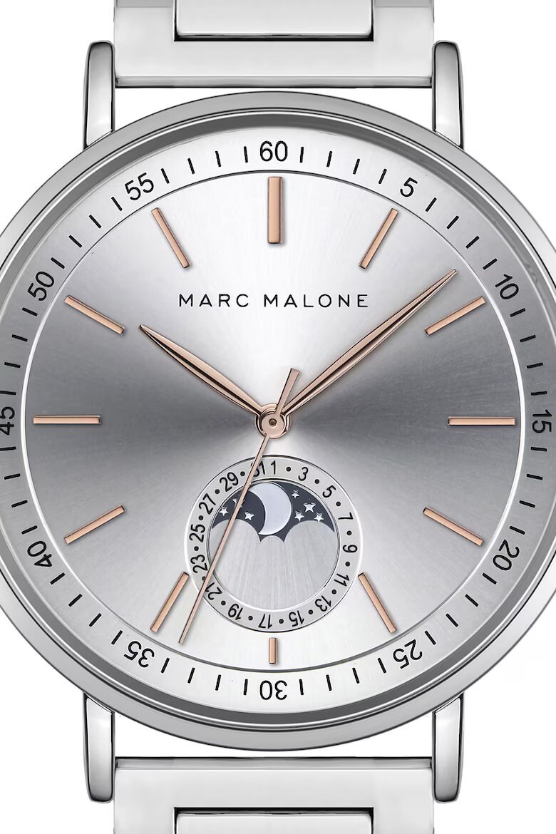 Marc Malone Часовник от неръждаема стомана Сребрист