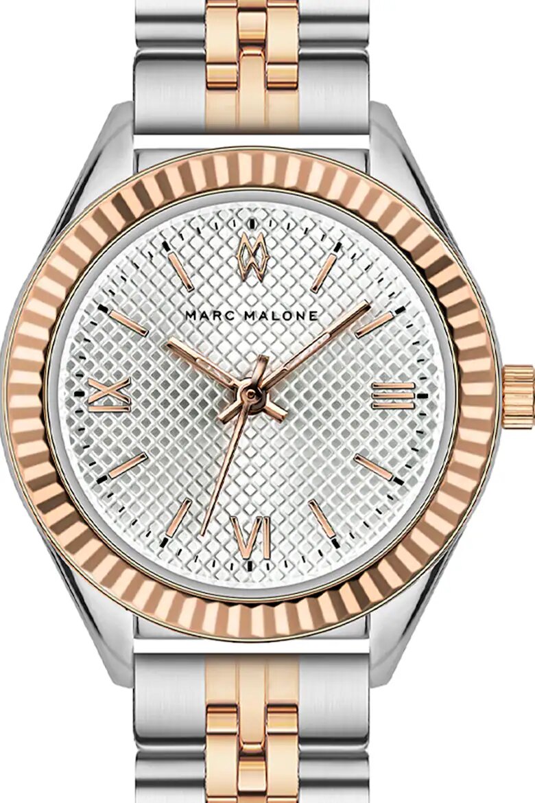 Marc Malone Кварцов часовник с двуцветна верижка Rose Gold/Сребрист