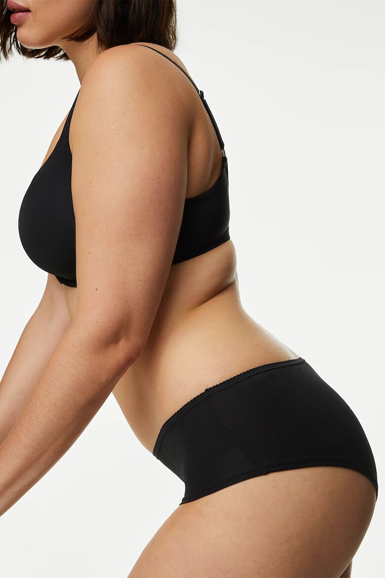 Marks & Spencer Бикини хипстър с памук 5 чифта Черен