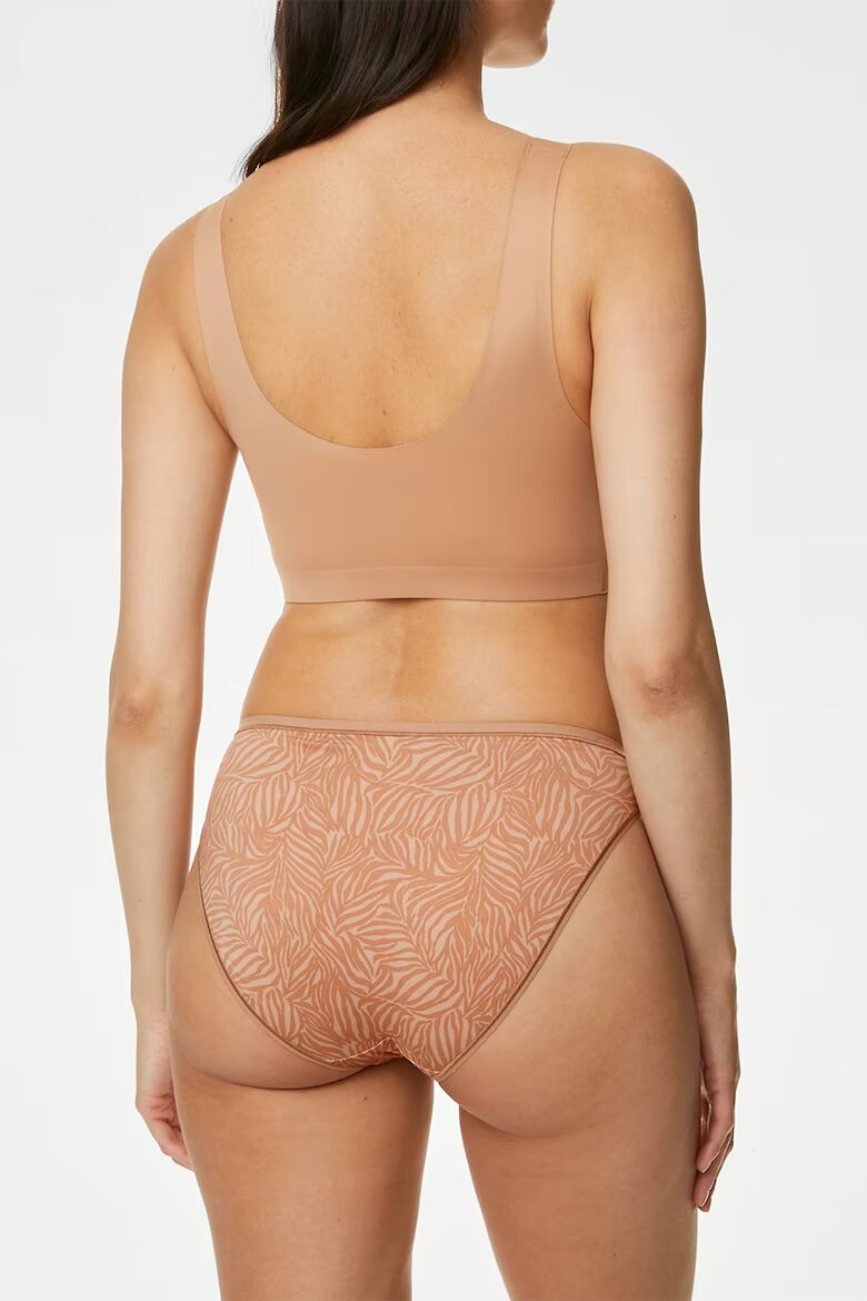 Marks & Spencer Бикини от микрофибър - 5 чифта Канелено кафяво/Бежов