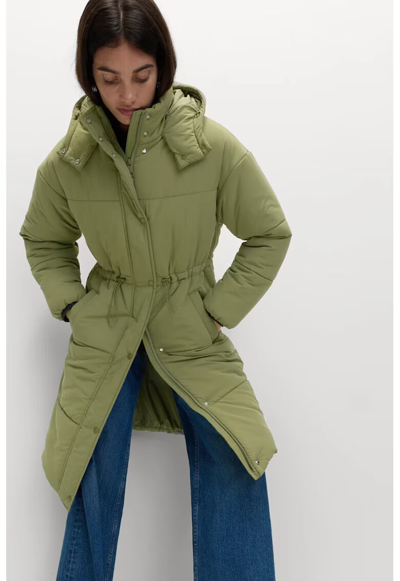 Marks & Spencer Дълго зимно яке Thermowarmth™ с вата - Светлозелен