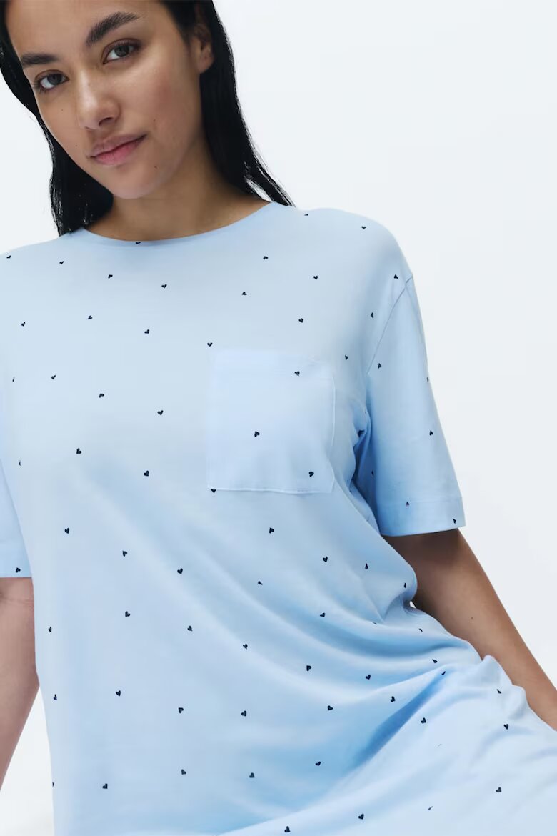 Marks & Spencer Нощница с модал и фигурален принт Пастелносин