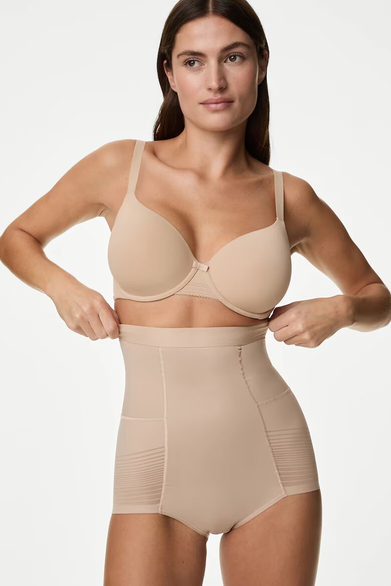 Marks & Spencer Оформящи бикини с висока талия Бежов