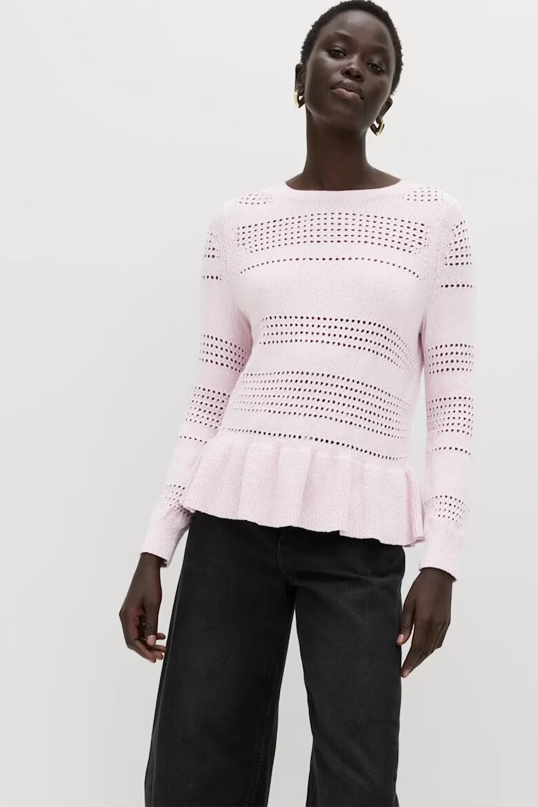 Marks & Spencer Пуловер с набирания Бледо розово