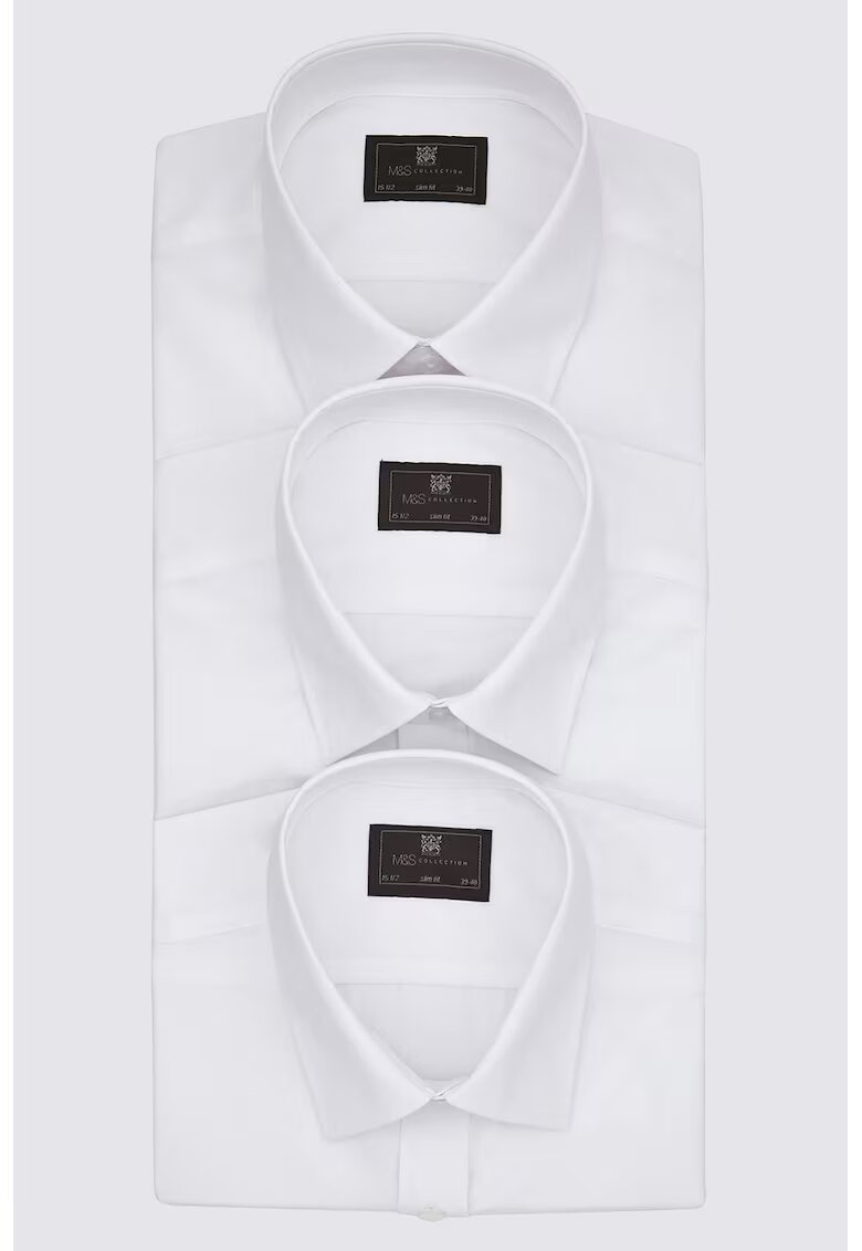 Marks & Spencer Ризи по тялото - 3 броя - Бял