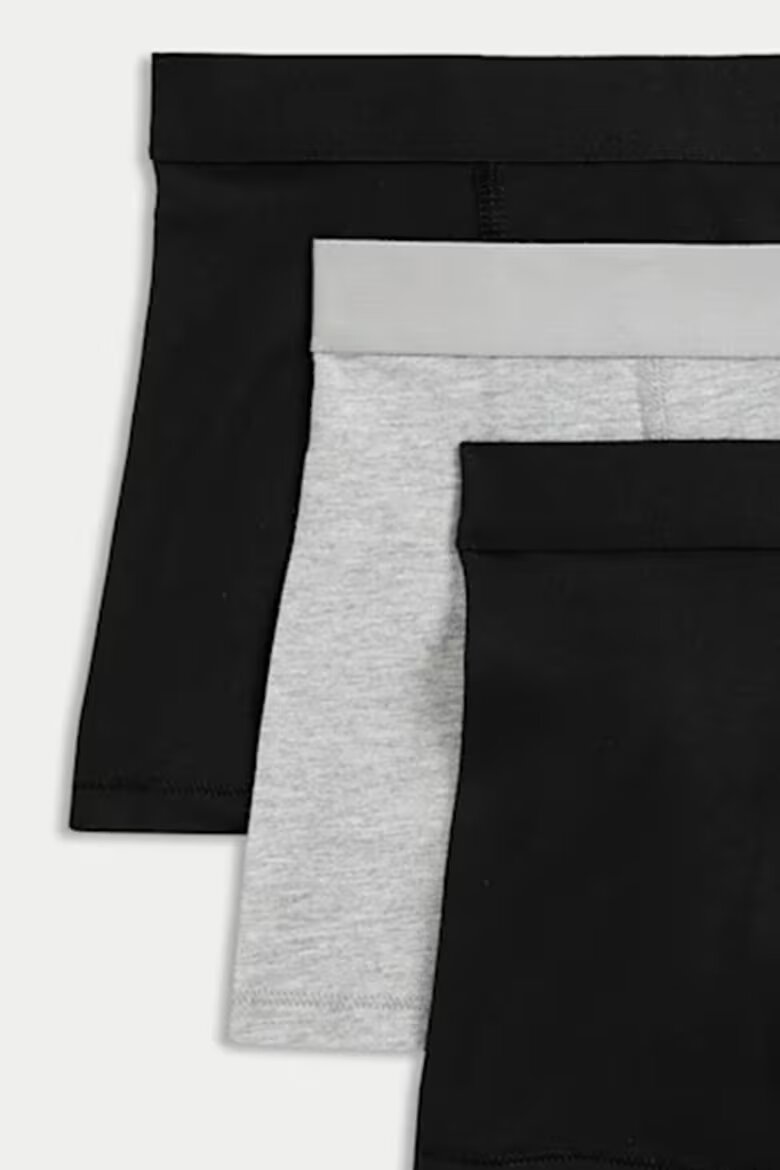Marks & Spencer Семпли боксерки - 3 чифта Черен/Сив меланж