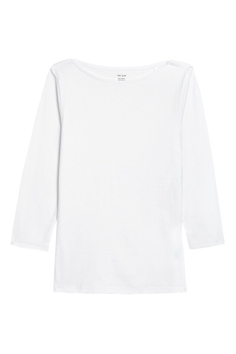 Marks & Spencer Слим блуза с 3/4 ръкави Бял