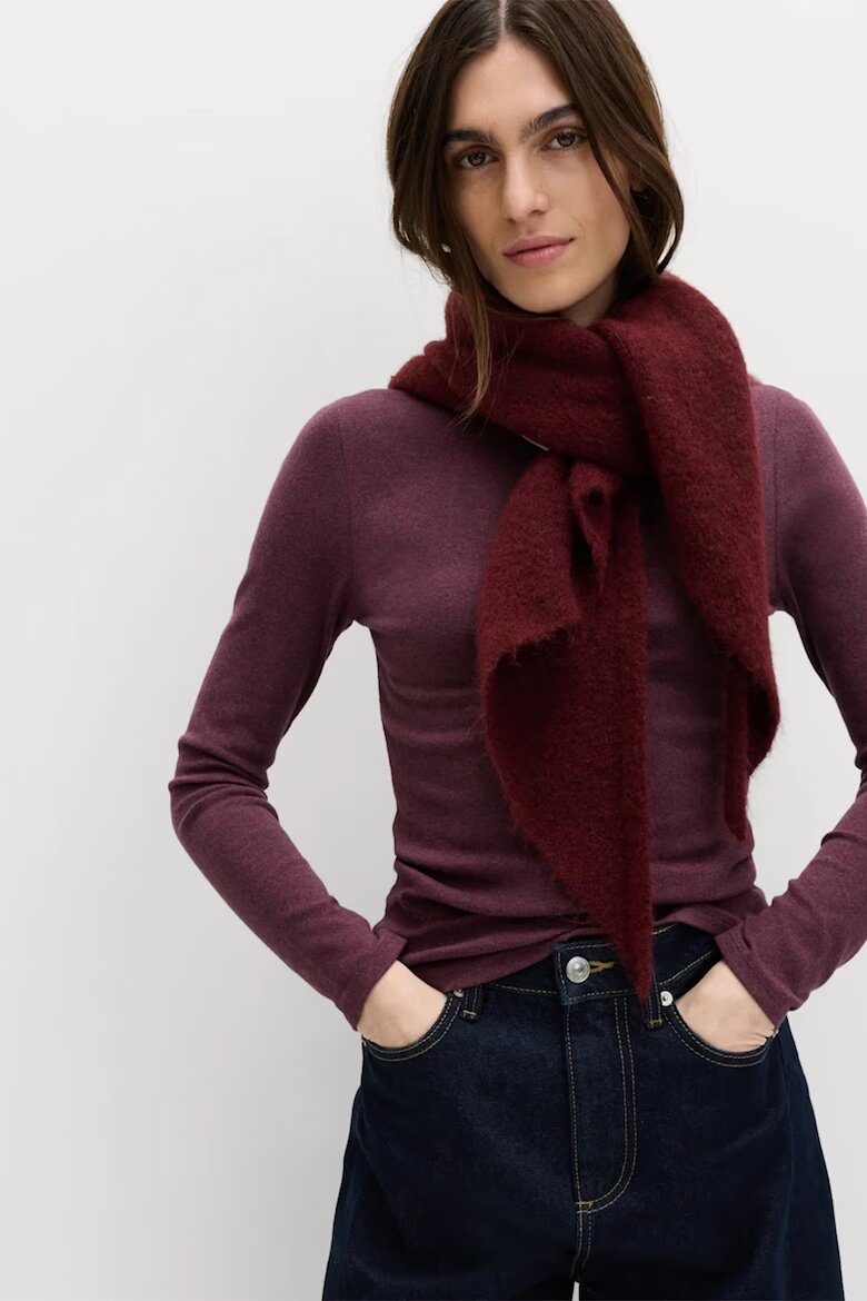Marks & Spencer Слим блуза с овално деколте Бледовиолетов