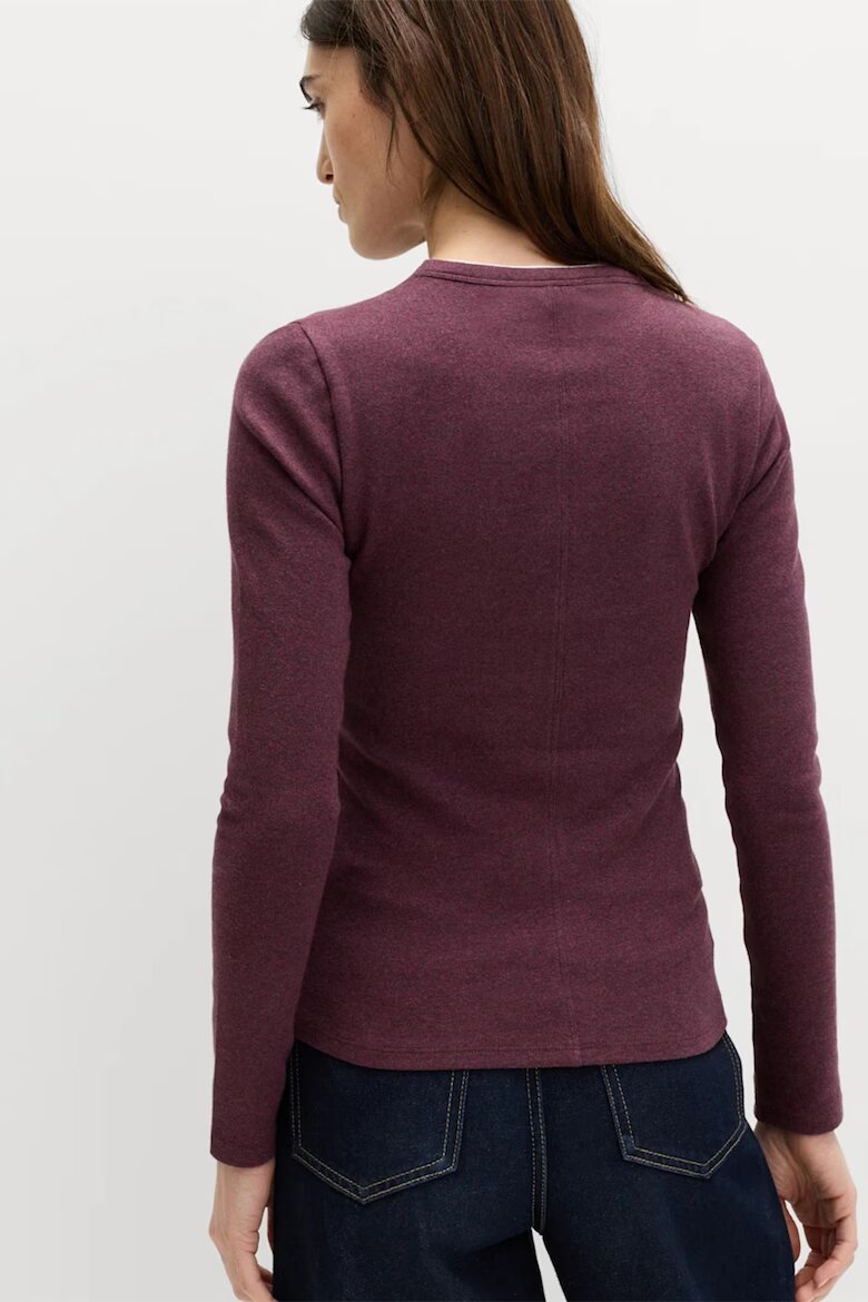 Marks & Spencer Слим блуза с овално деколте Бледовиолетов