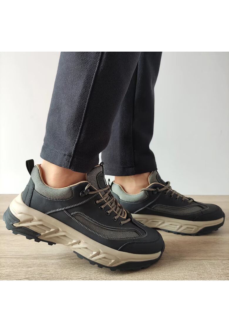 Mels Ежедневни мъжки обувки 8805 Black + Beige - Черно + Бежово - Черен/Бежов