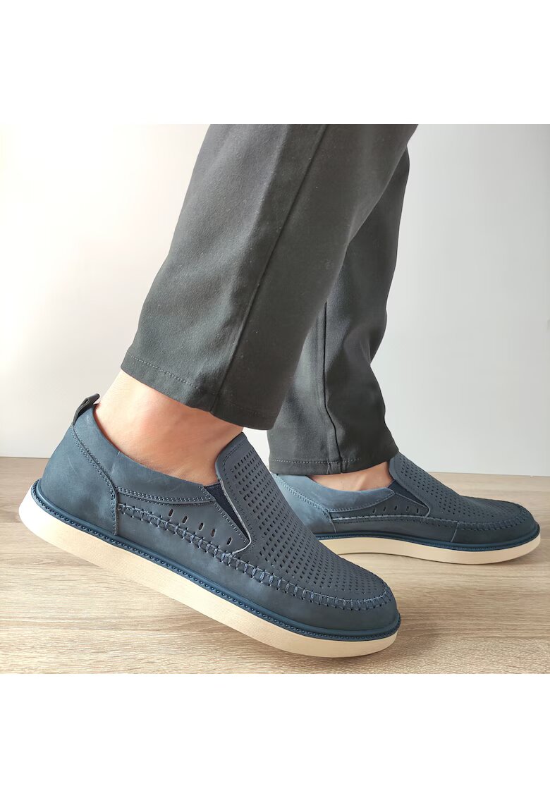 Mels Мъжки перфорирани обувки Z1248703-5 Navy Blue - Navy Blue