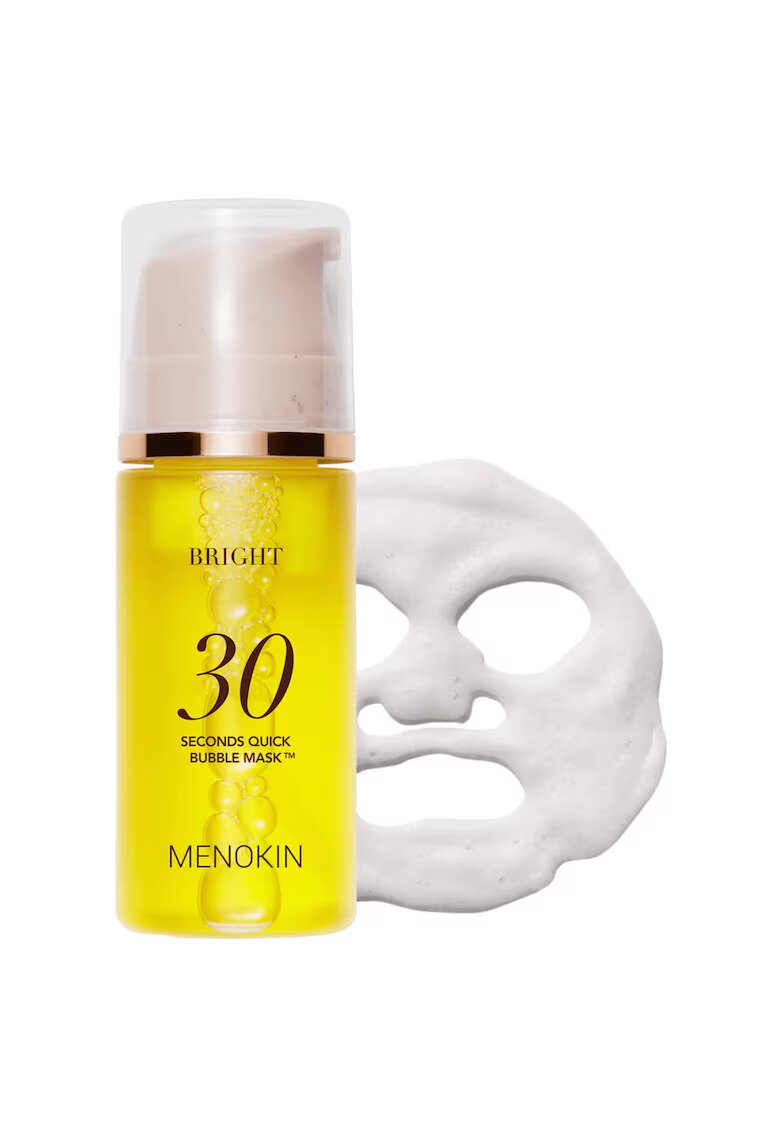 MENOKIN Маска за лице - 30-секундна бързо изсветляваща балончеста BRIGHT - 95 мл