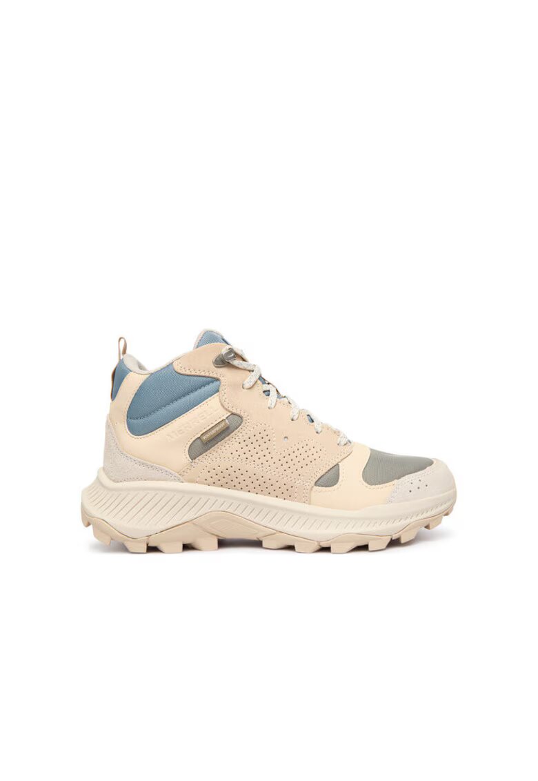 MERRELL Дамски туристически обувки Talc Tempo Sol Mid - естествена кожа - бежови