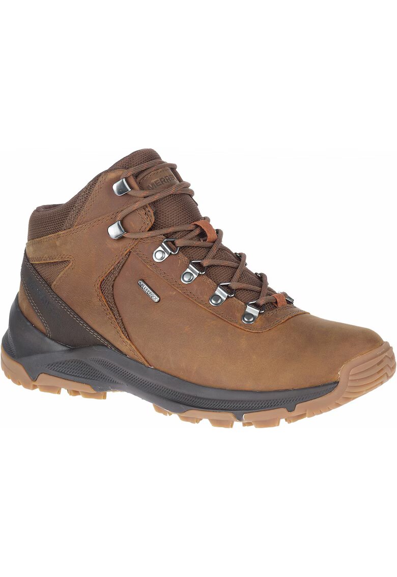 MERRELL Мъжки водоустойчиви трекинг обувки Erie Mid LTR J500121 - Естествена кожа - Кафяви