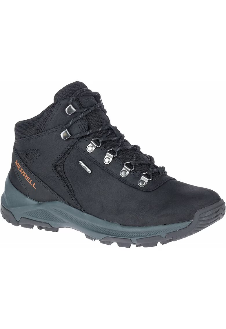 MERRELL Мъжки водоустойчиви трекинг обувки Erie Mid LTR J500151 - Естествена кожа - Черни