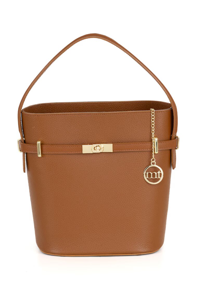 Mia Tomazzi Кожена чанта Bucket