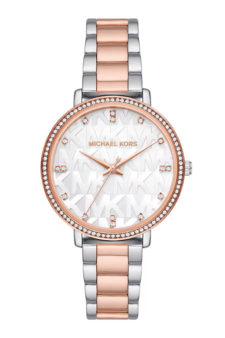 Michael Kors Часовник от неръждаема стомана с двуцветен дизайн Rose Gold/Сребрист
