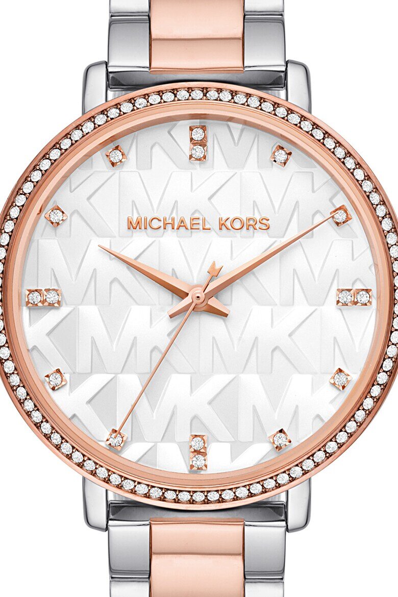Michael Kors Часовник от неръждаема стомана с двуцветен дизайн Rose Gold/Сребрист