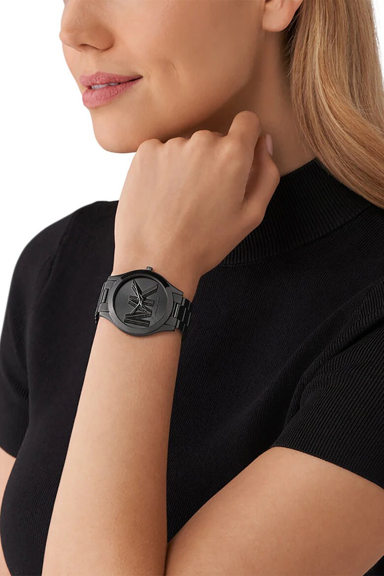 Michael Kors Часовник от неръждаема стомана с лого на циферблата