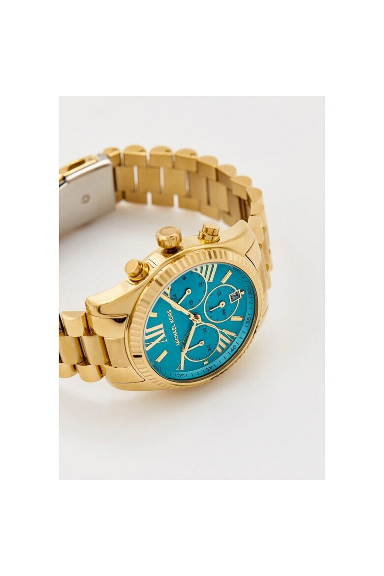 Michael Kors Дамски часовник Lexington Аналогов 822380332 Златист