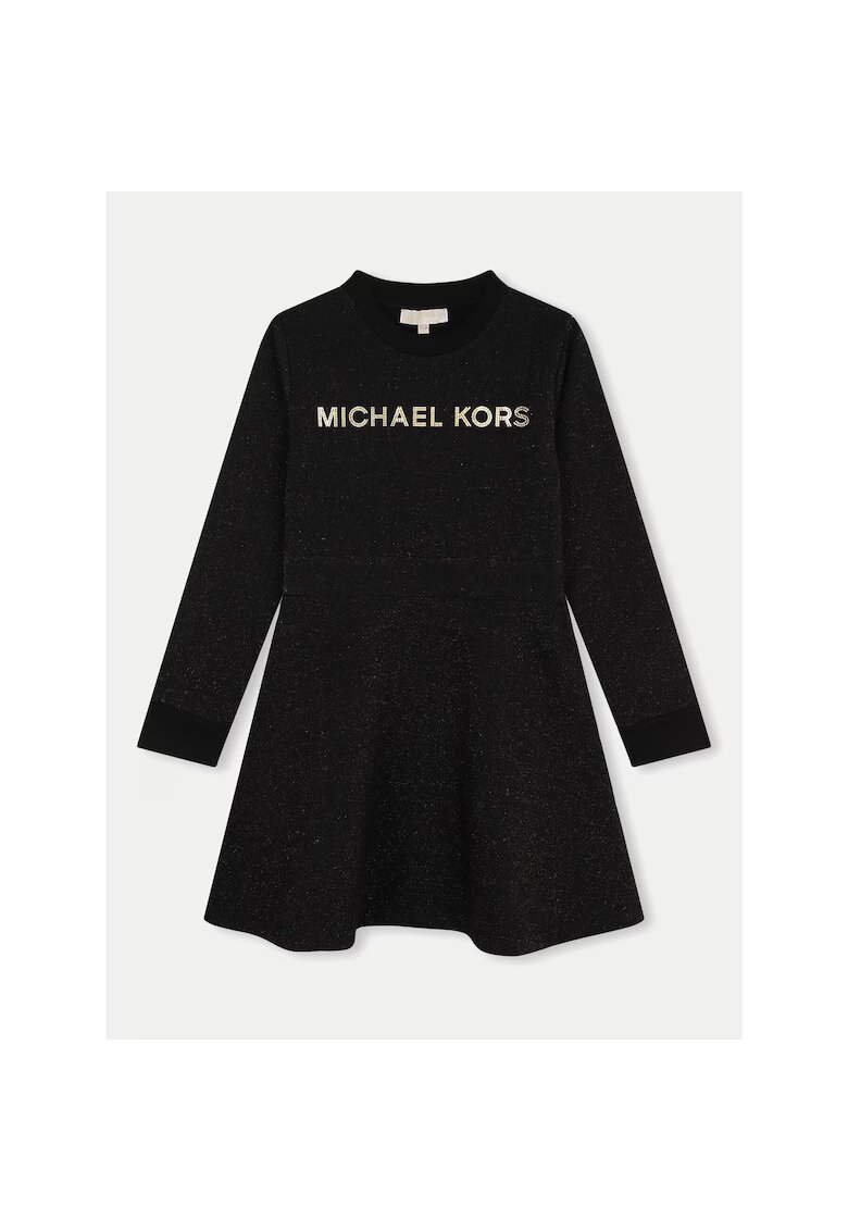 Michael Kors Ежедневна рокля за момичета черна - дълъг ръкав