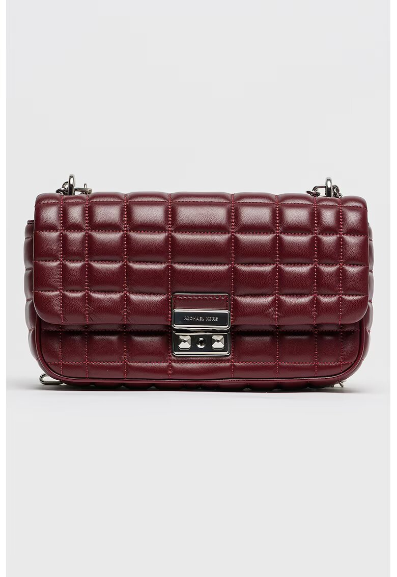 Michael Kors Капитонирана кожена чанта Tribeca - Виолетов