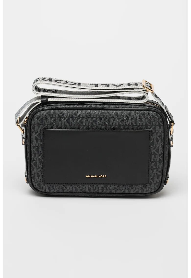 Michael Kors Кожена чанта през рамо Jet Set с пискюл
