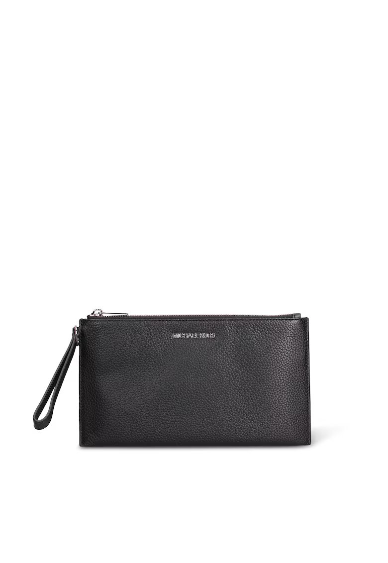 Michael Kors Кожена чанта Valora Plus - Черен