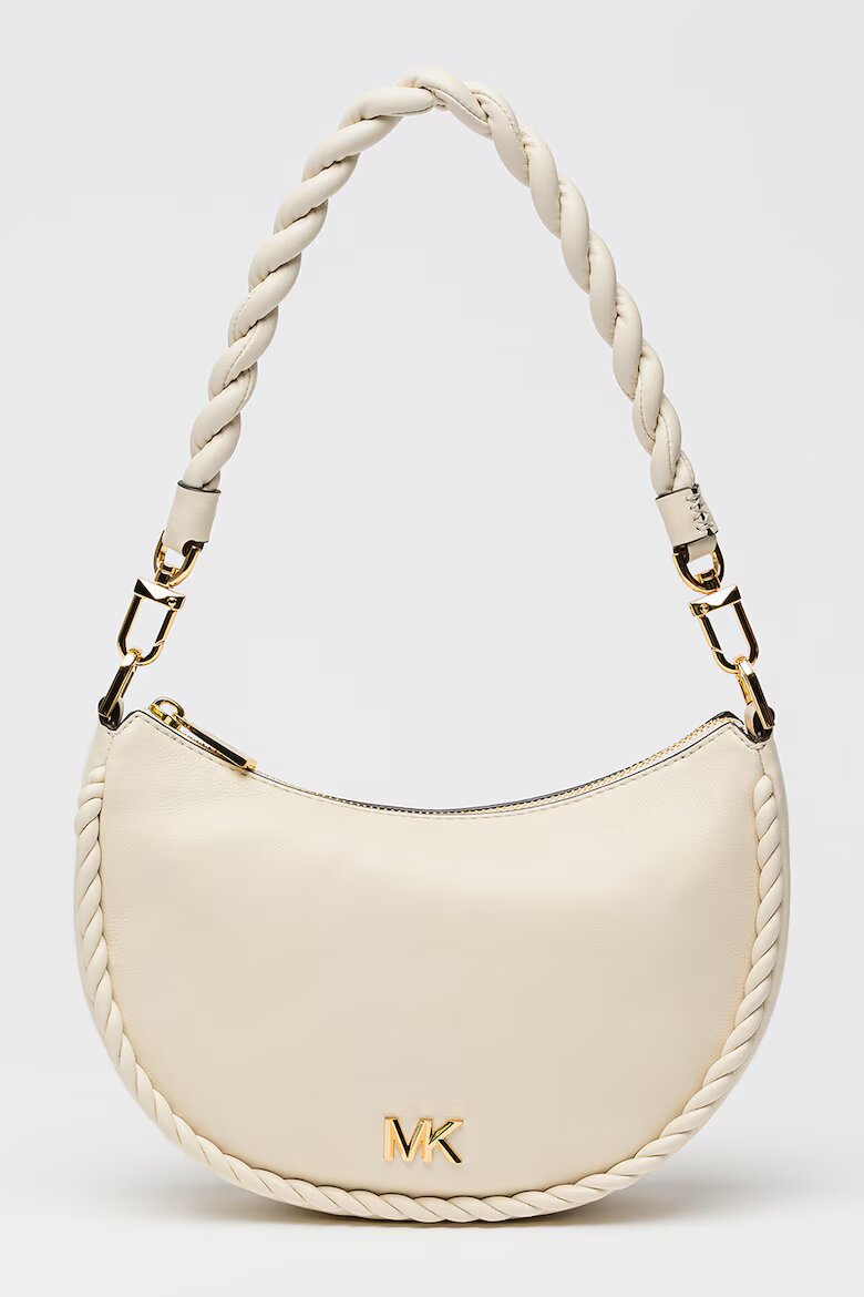 Michael Kors Кожена чанта за рамо Kyla Крем