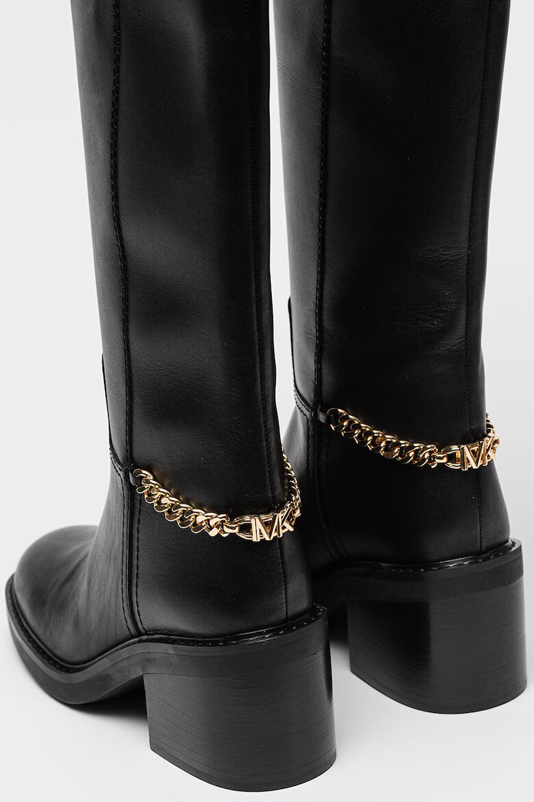 Michael Kors Кожени ботуши Carlisle Черен