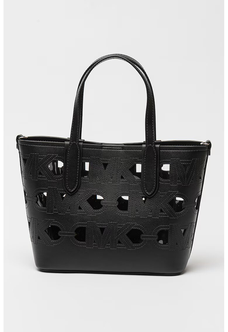 Michael Kors Шопинг чанта Eliza с перфорации - Черен