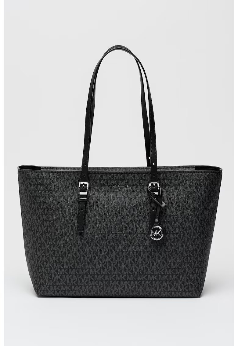 Michael Kors Шопинг чанта Quinn от еко кожа - Черен/Tъмносив
