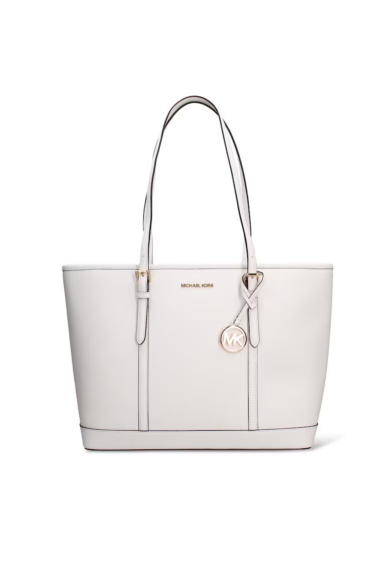 Michael Kors Шопинг чанта Valoria Nova от кожа - Бял