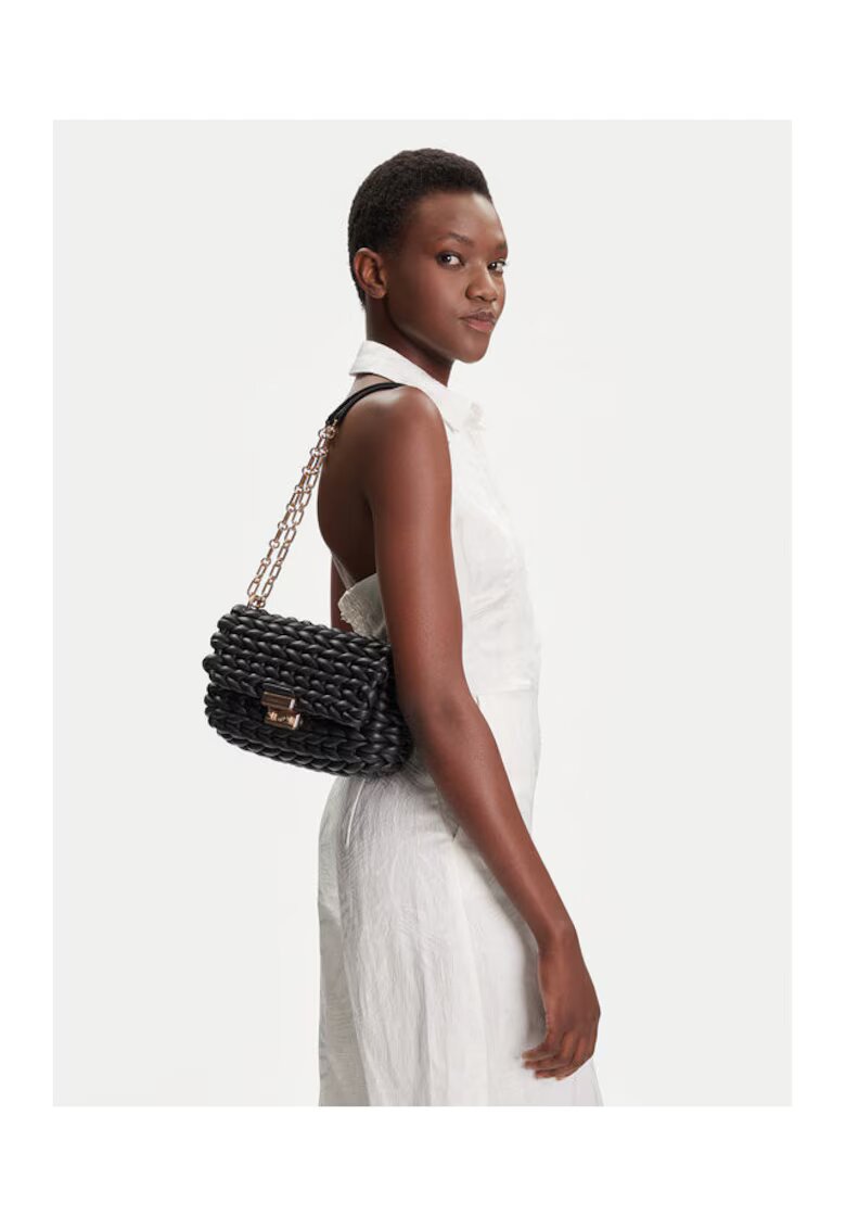 Michael Michael Kors Дамска чанта Black Tribeca - естествена кожа - 30T5G2RL7T