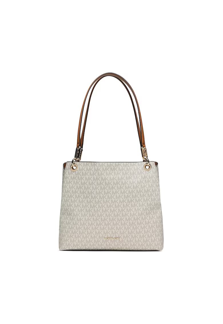 Michael Michael Kors Дамска чанта Kensington - екологична - ванилия/ацер - 30x45см