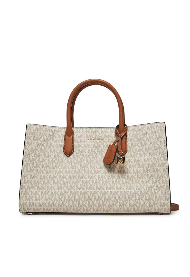 Michael Michael Kors Дамска чанта Vanilla/Acrn Scarlett - средна - от екологична кожа