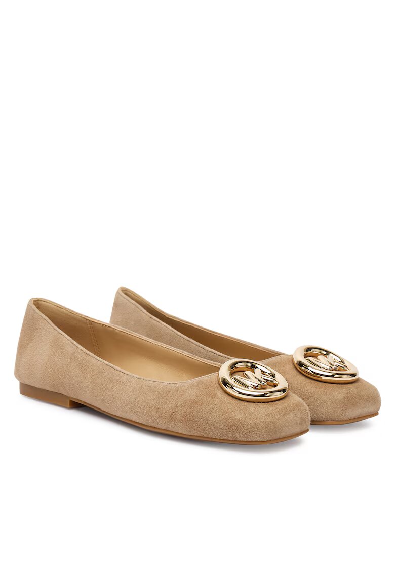 Michael Michael Kors Дамски балеринки Michael Kors - естествена кожа - бежови - Бежов
