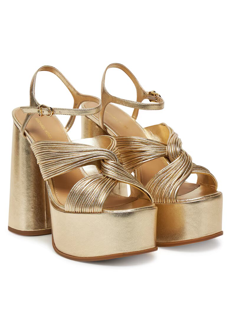 Michael Michael Kors Дамски сандали - Alessia 40S5ASHS1M - екологична кожа - златисти