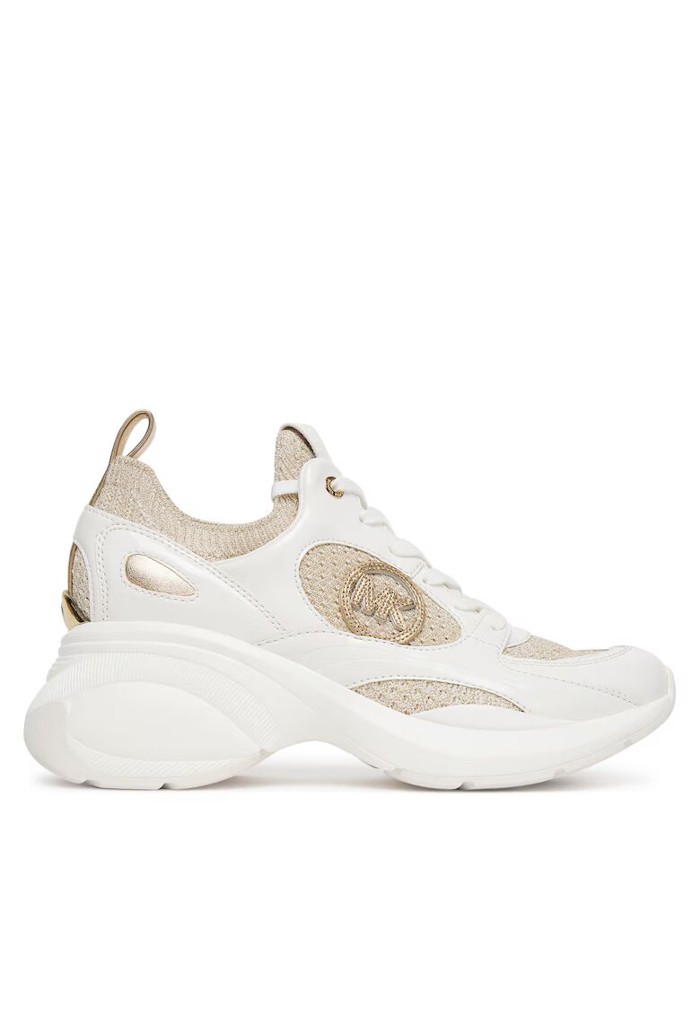 Michael Michael Kors Дамски спортни обувки - 43S5ZUFP3D - бял/златист