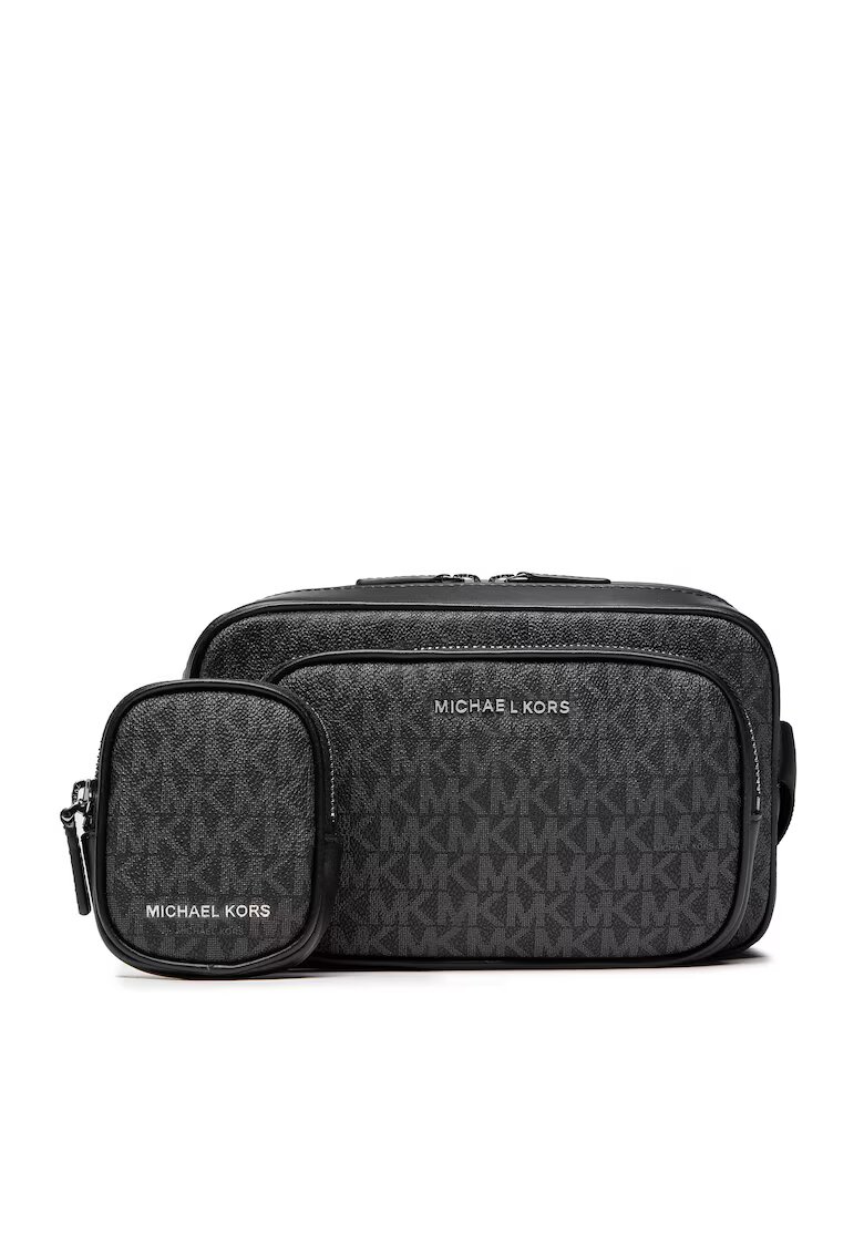 Michael Michael Kors Мъжка чанта - Black Hudson - екологична кожа - черна