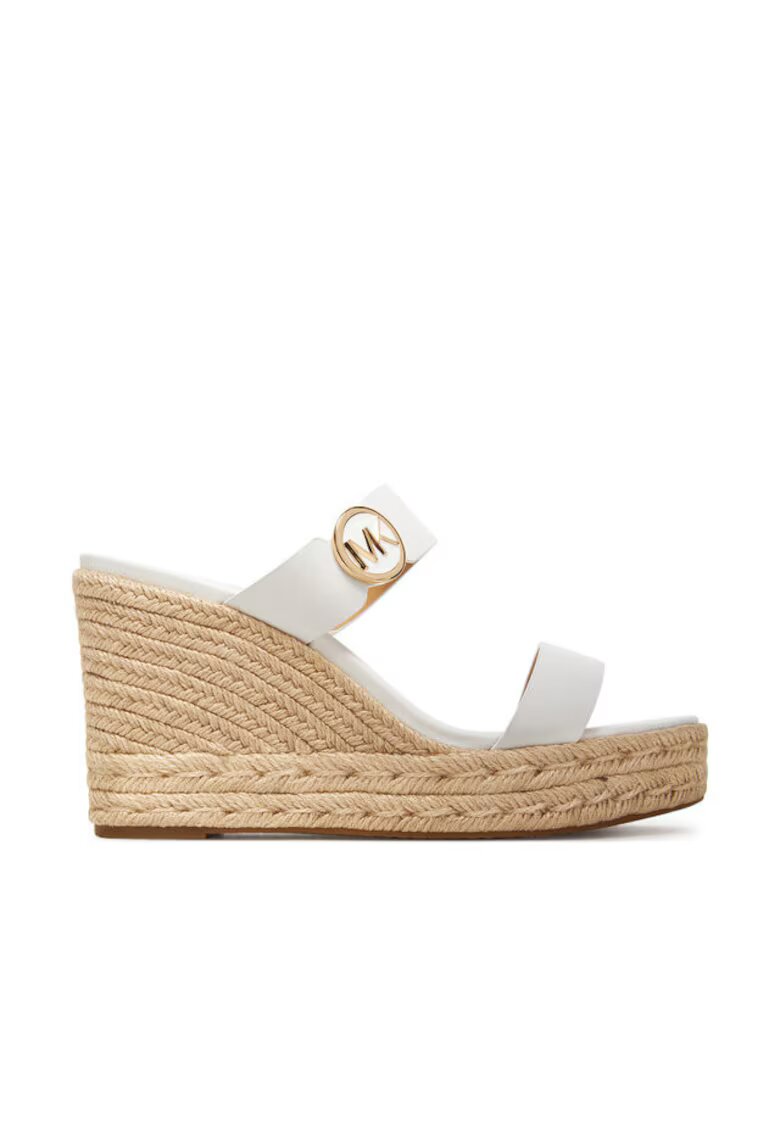 Michael Michael Kors Сабо Michael Kors - Lucinda - естествена кожа - бял - Бял/Бежов