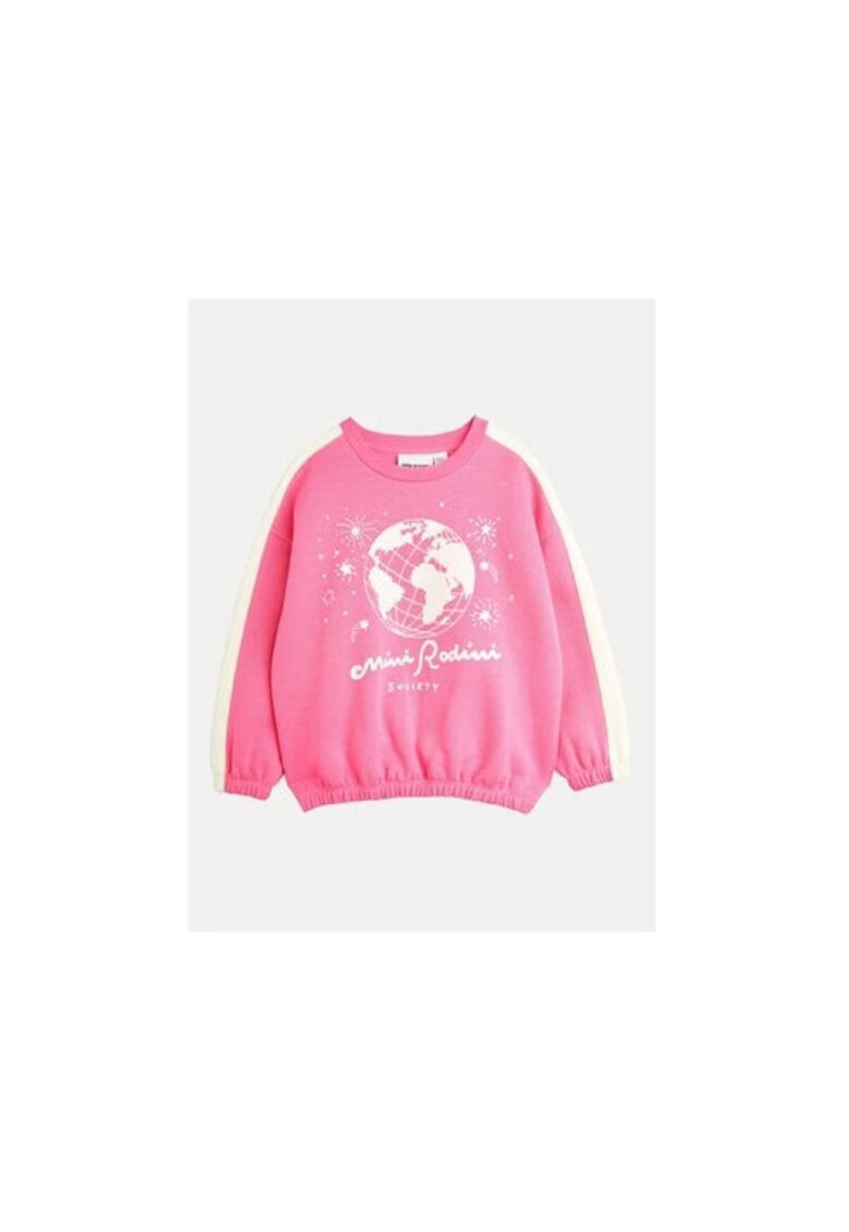 MINI RODINI Блуза за момиче - Мини Родини - 304157721 - Органичен памук - Розова - Розово