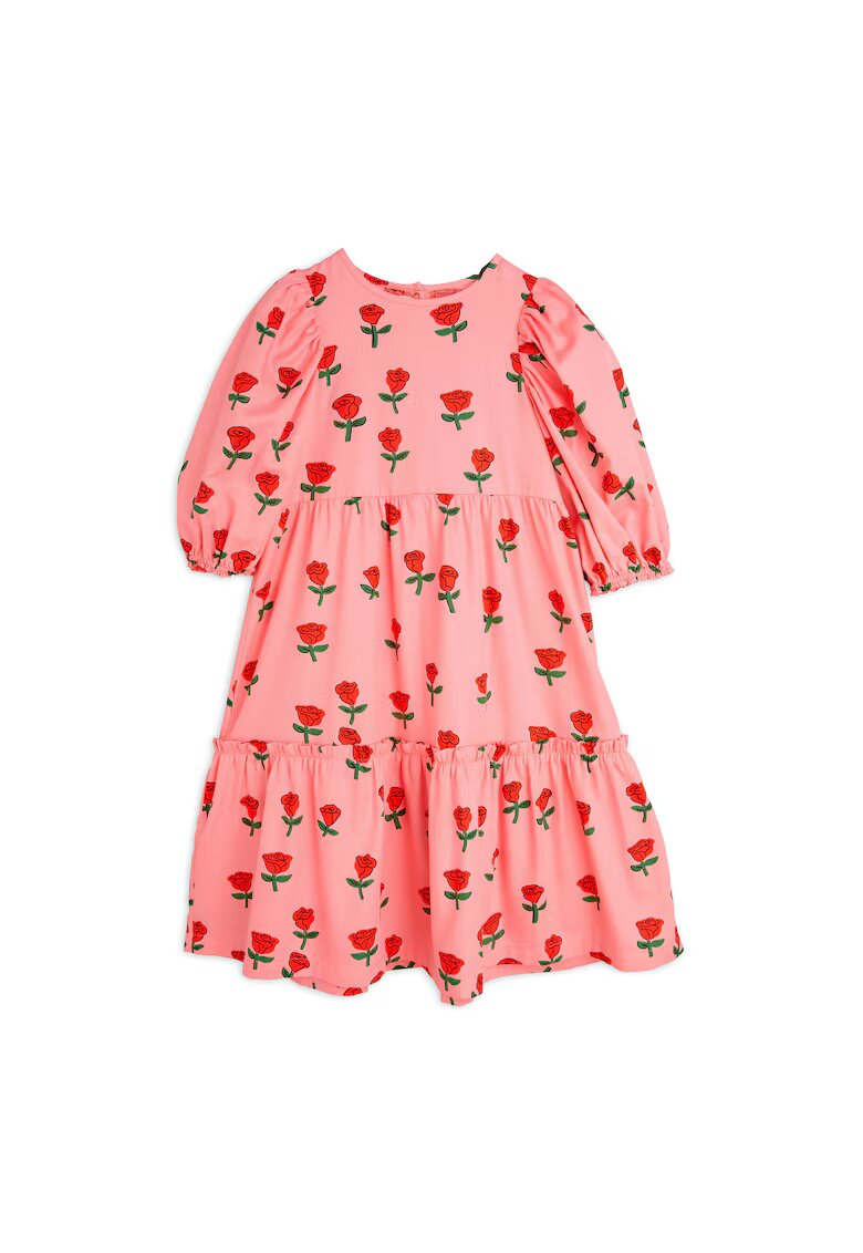MINI RODINI Рокля за момичета - Розова - Флорална