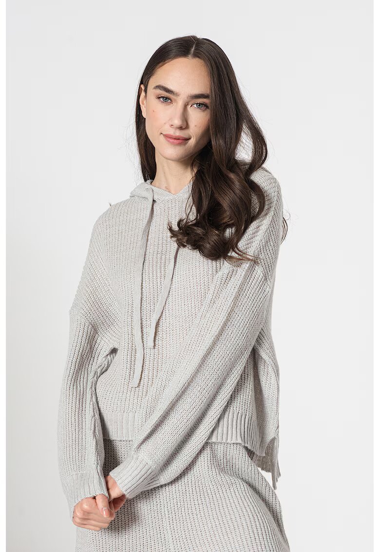 Missguided Пуловер с паднали ръкави и качулка