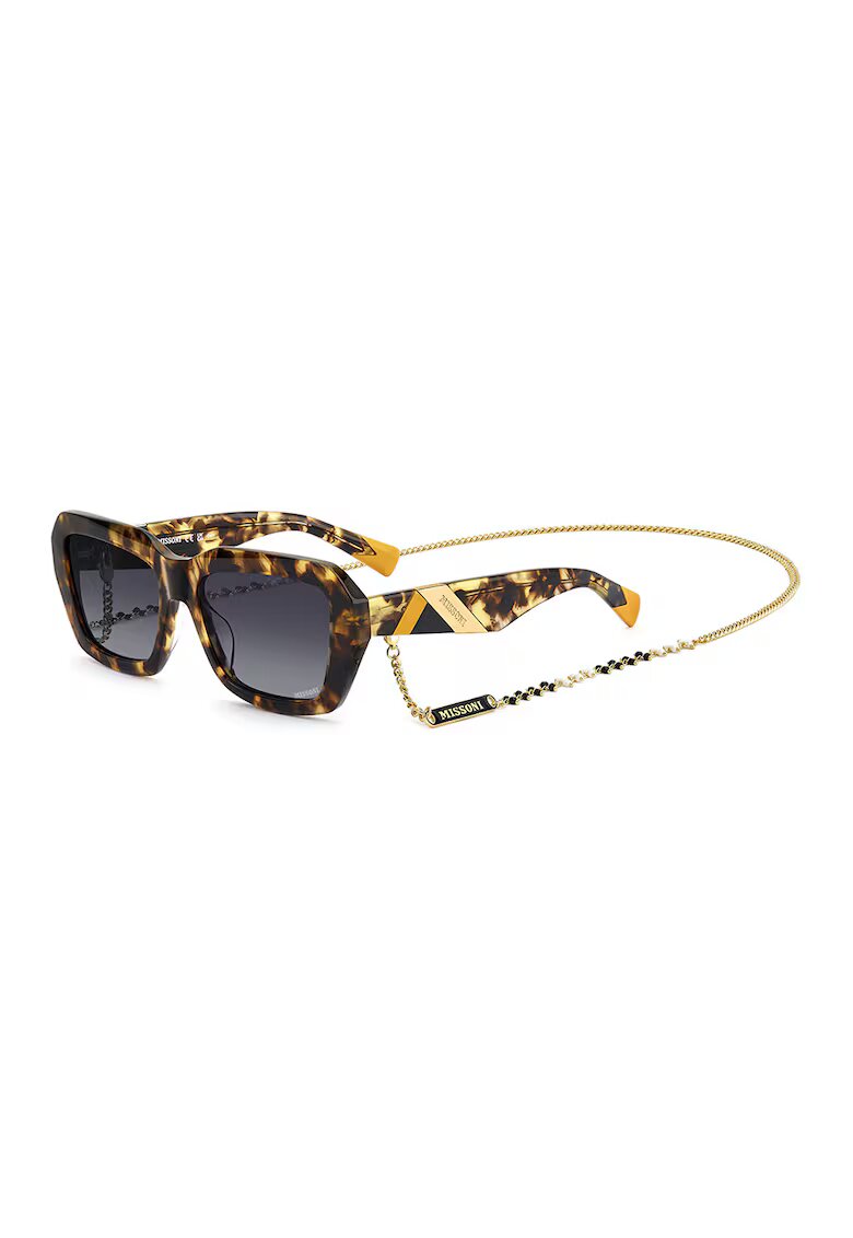 Missoni Квадратни слънчеви очила с градиента - Златист/Тъмнокафяв/Жълт