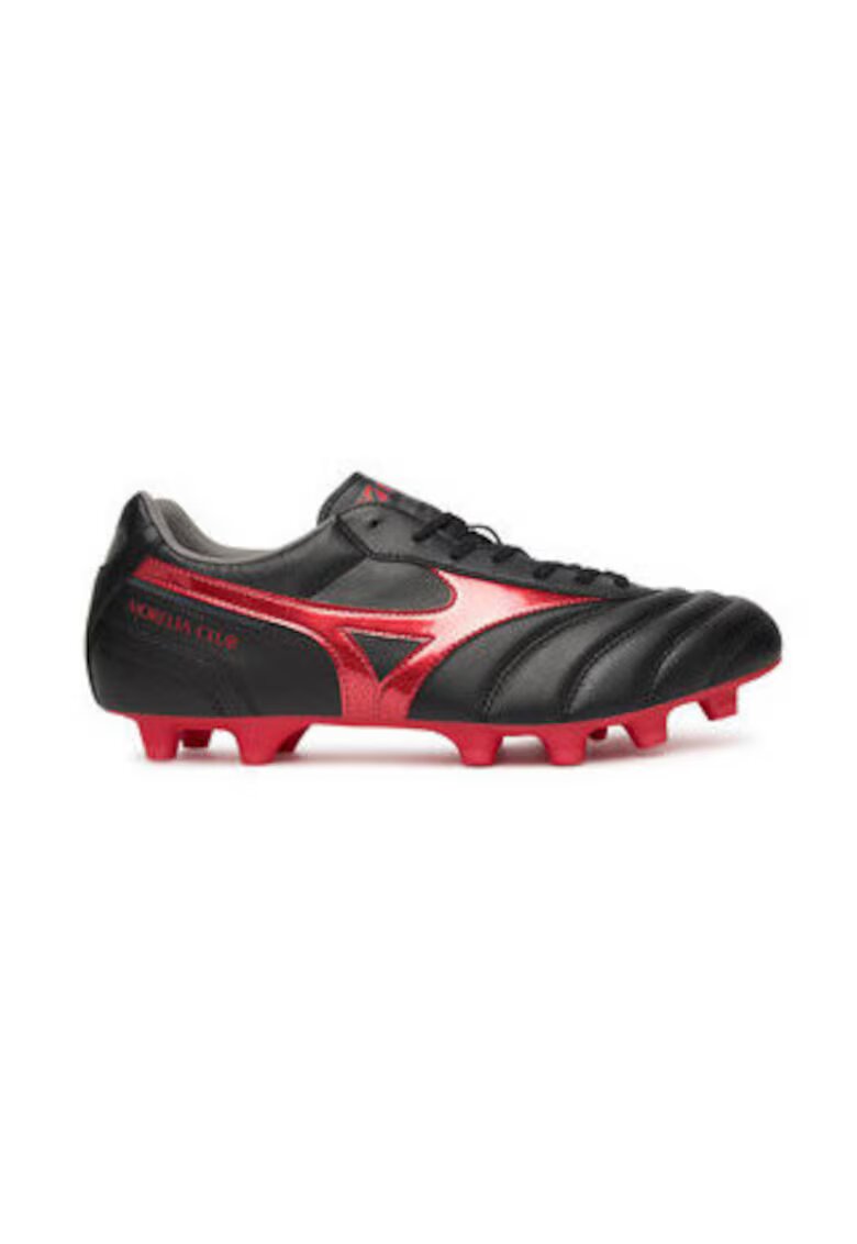Mizuno Мъжки футболни обувки - еко кожа - черен/червен