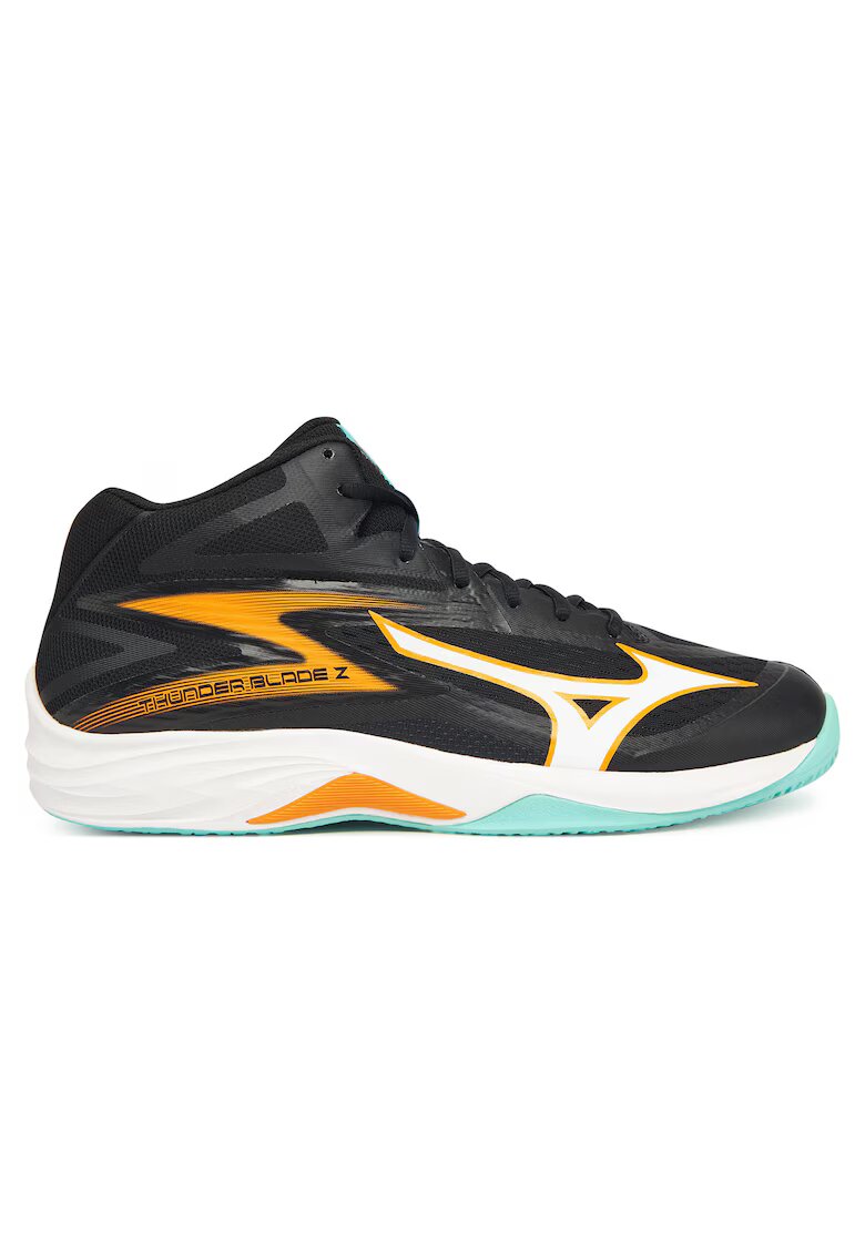 Mizuno Мъжки спортни обувки Thunder Blade Z Mid - Черно/Танжело/Зелено Гета - екологична кожа