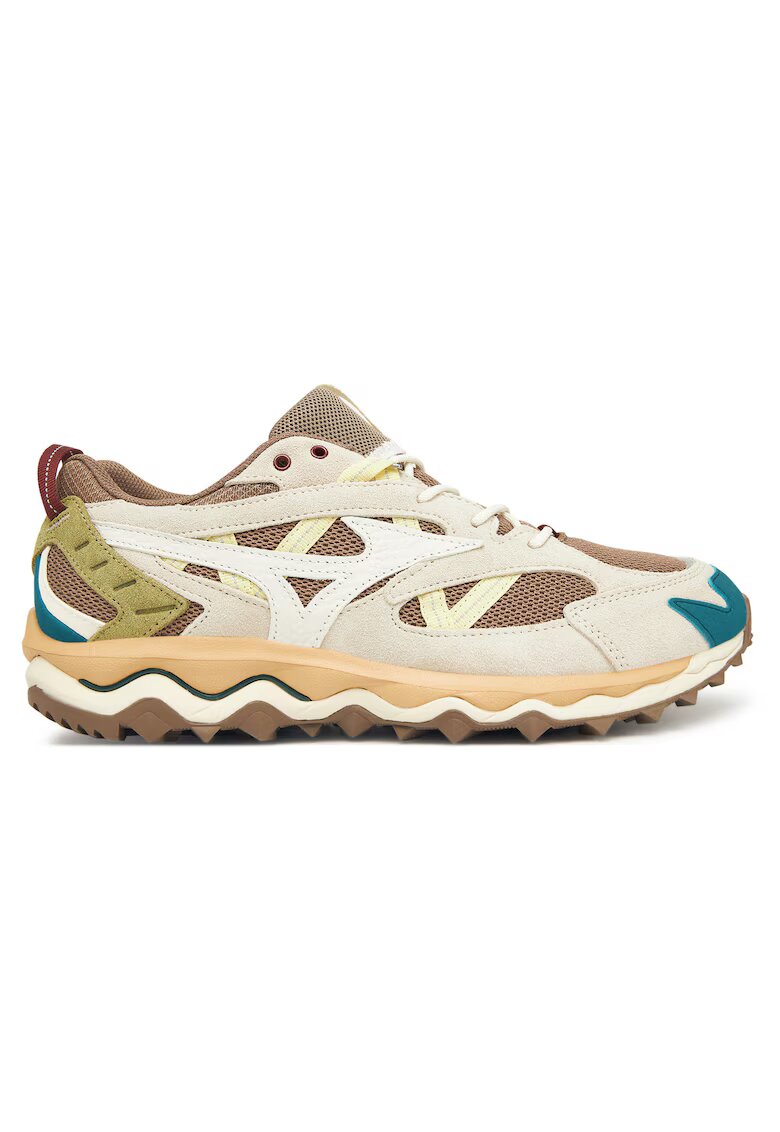 Mizuno Унисекс маратонки Fossil/Snow White/Summer Sand 5 - за бягане - еко кожа - кафяви